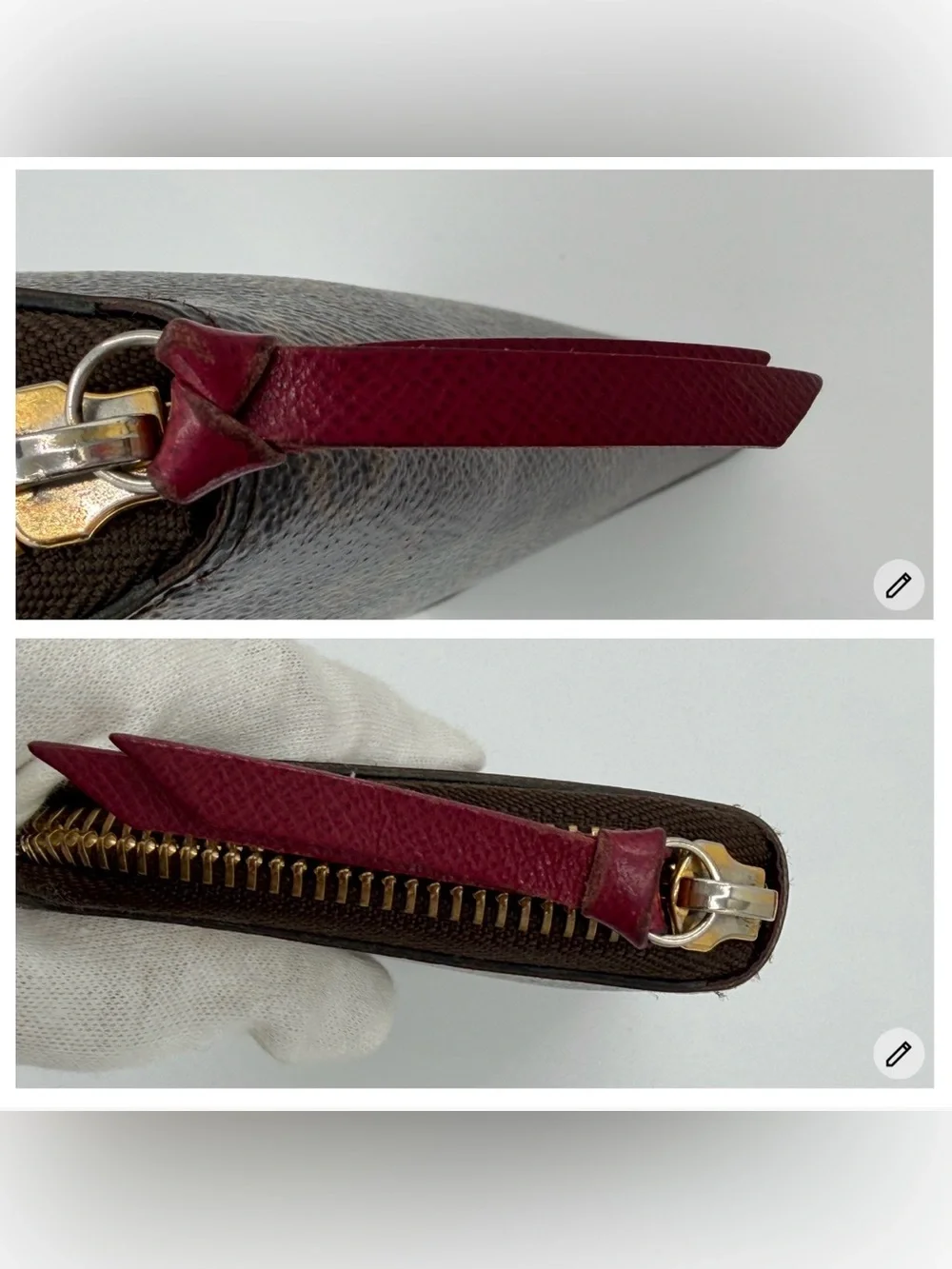 LV Monogram Clemence Zip-Around Wallet Fuschia Interior Great Condition 🤎💗 - Picture 7 of 13